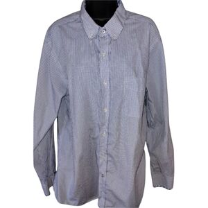 J. McLaughlin blue and white slim fit blouse xl excellent condition, 100% cotton